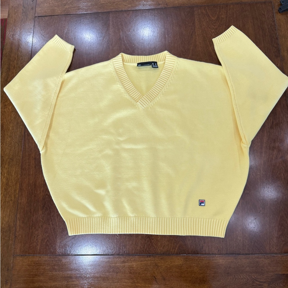 Fila x Hailey Yellow Knit Sweater